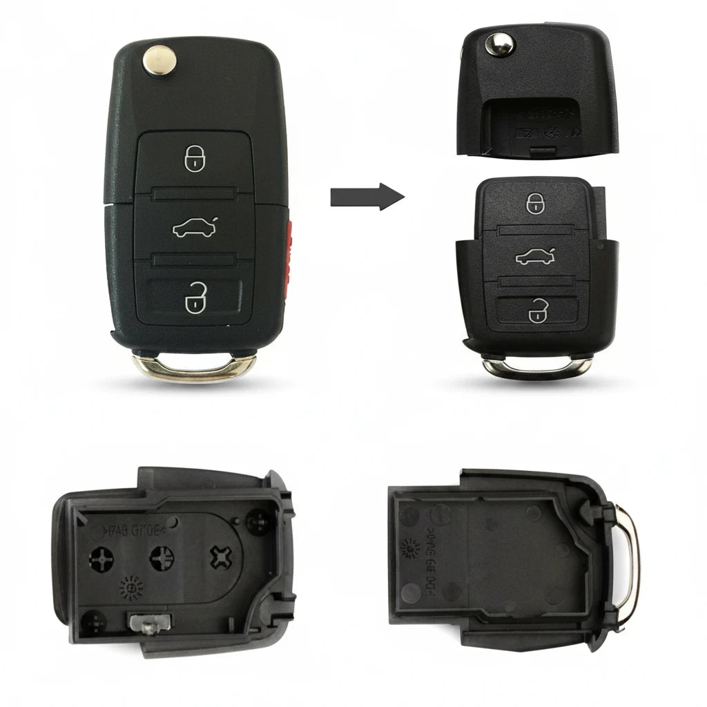 Compartament Vehicle Remote Key Fob Shell Case