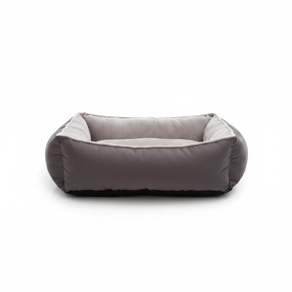 Plush Bolster Pet Bed for Large Dogs