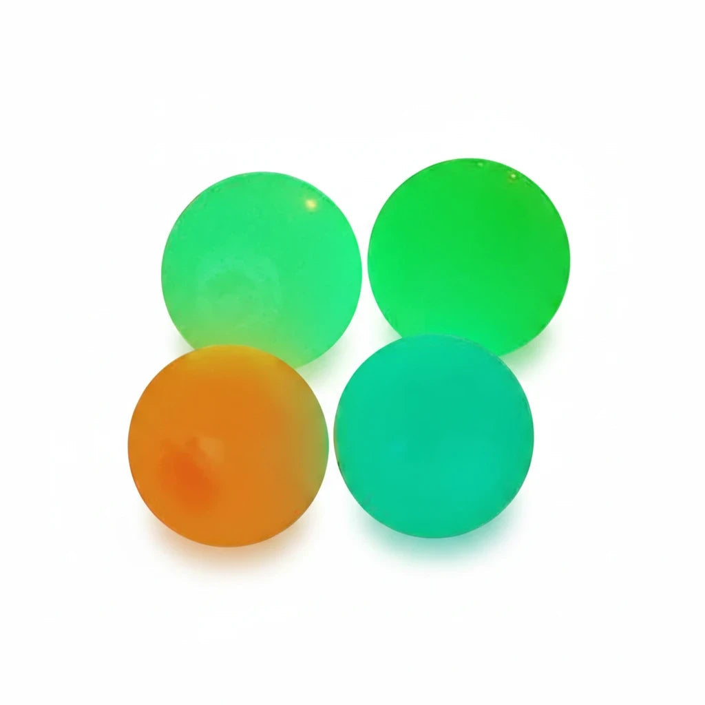 EVEREASE luminous sticky ceiling balls in green, orange, and teal for sensory play and stress relief
