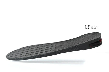 EVEREASE black height increasing shoe insole with a 1.2 inch lift and textured surface for comfort