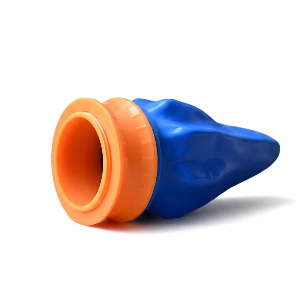 EVEREASE blue and orange cup-style slingshot for outdoor target practice and hunting