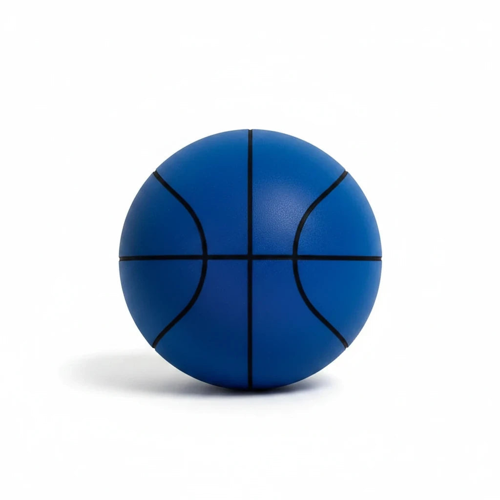 EVEREASE blue silent training basketball made from noise-canceling foam for quiet indoor practice