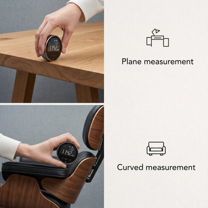 EVEREASE digital electronic rolling distance measurer showing plane and curved surface measurement modes
