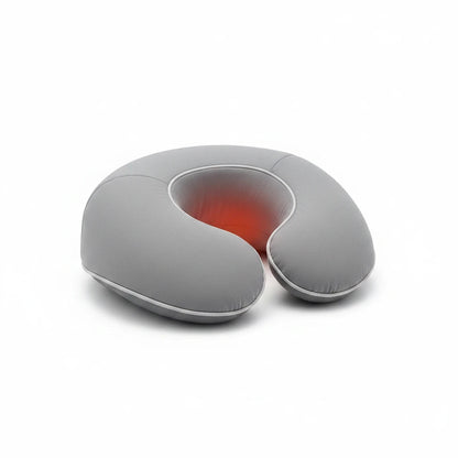 EVEREASE grey U-shaped neck and shoulder massager with heated Shiatsu rollers for home relaxation