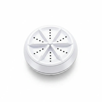 EVEREASE MiniWash portable white circular washing device for clothes and small items on a white background