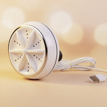 EVEREASE MiniWash portable white washing machine with USB cable for cleaning clothes and small items