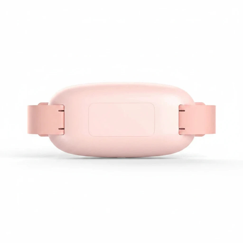 EVEREASE portable pink electric waist heating pad for menstrual cramp relief with a compact, rechargeable design.