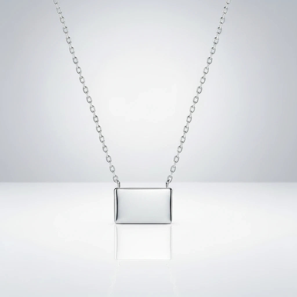 EVEREASE silver envelope pendant necklace with a delicate chain, perfect for a romantic gift