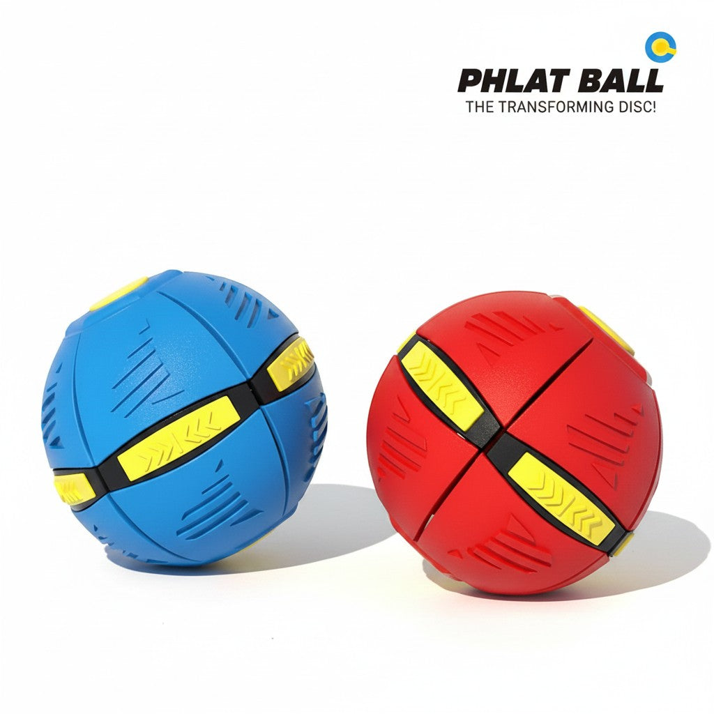 EVEREASE interactive transforming flying disc pet toys in blue and red ball shapes for durable dog play